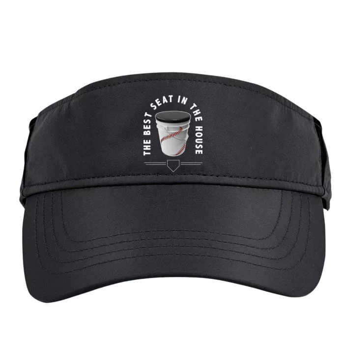 Baseball Bucket The Best Seat In The House Sports Adult Drive Performance Visor