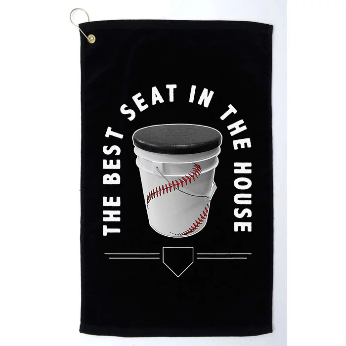 Baseball Bucket The Best Seat In The House Sports Platinum Collection Golf Towel