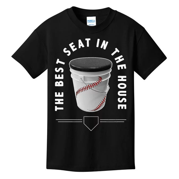 Baseball Bucket The Best Seat In The House Sports Kids T-Shirt