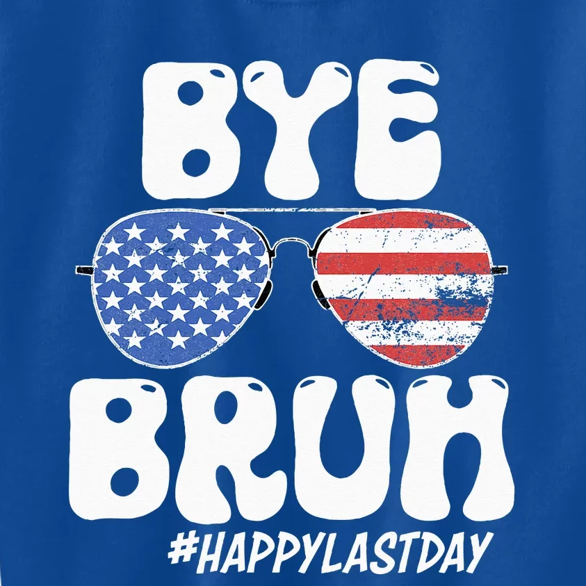 Bye Bruh Teacher Happy Last Day Of School Summer Kids Sweatshirt