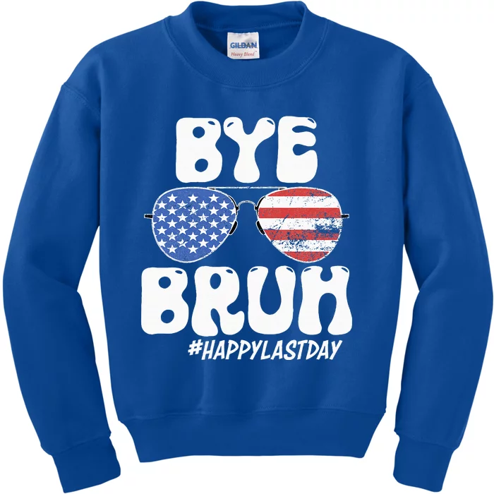 Bye Bruh Teacher Happy Last Day Of School Summer Kids Sweatshirt