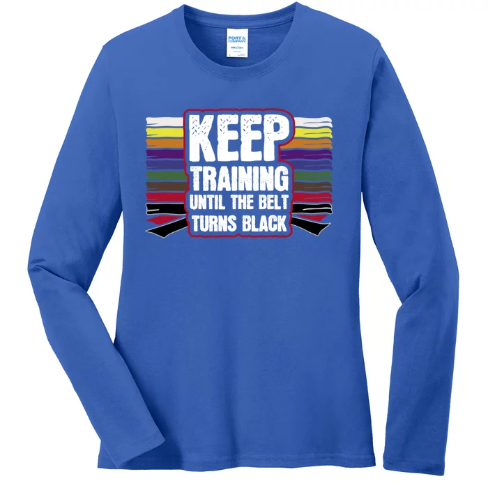 Black Belt Training Martial Arts Taekwondo Gift Idea Gift Ladies Long Sleeve Shirt