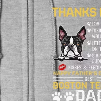 Best Boston Terrier Dog Dad Lover Happy Fathers Day Full Zip Hoodie