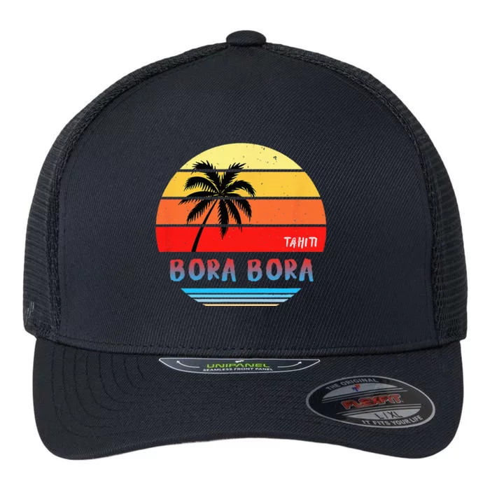 Bora Bora Tahiti Flexfit Unipanel Trucker Cap