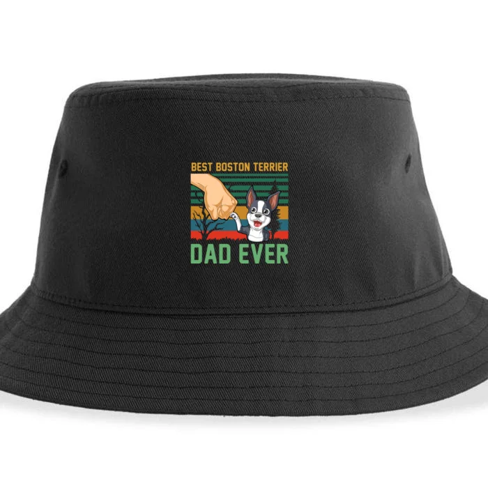 Best Boston Terrier Dad Ever Sustainable Bucket Hat