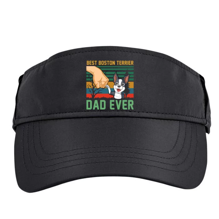 Best Boston Terrier Dad Ever Adult Drive Performance Visor