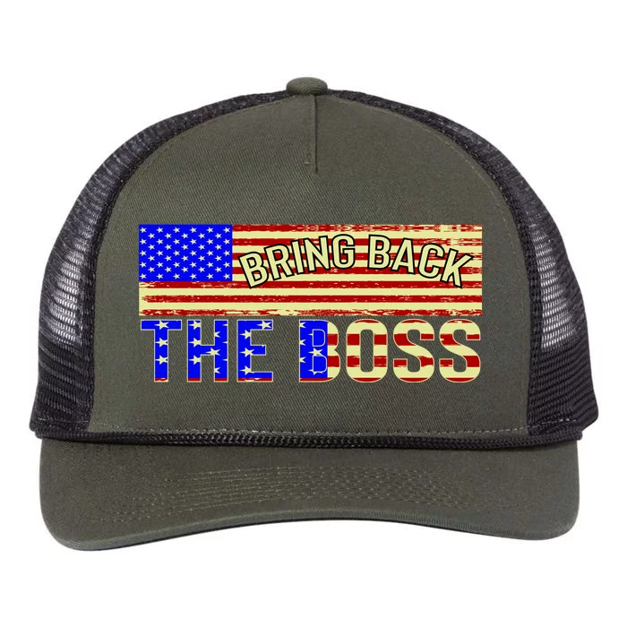 Bring Back The Boss Donald Trump Retro Rope Trucker Hat Cap