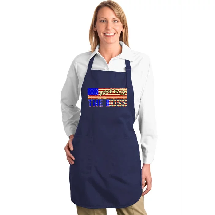 Bring Back The Boss Donald Trump Full-Length Apron With Pocket