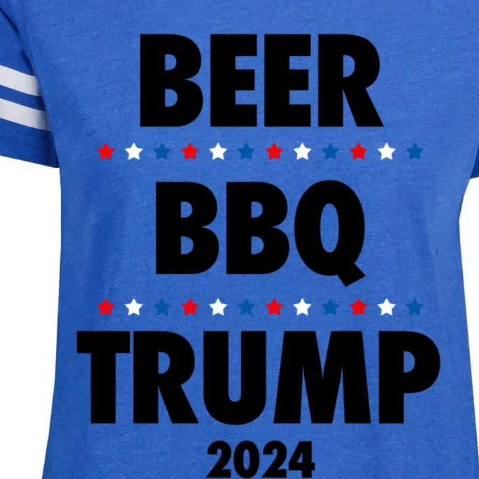 Beer Bbq Trump 2024 Election Gift Enza Ladies Jersey Football T-Shirt