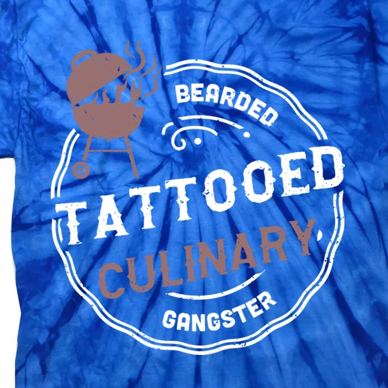 Beard: Bearded Tattooed Culinary Gangster Bbq Sayings Gift Tie-Dye T-Shirt