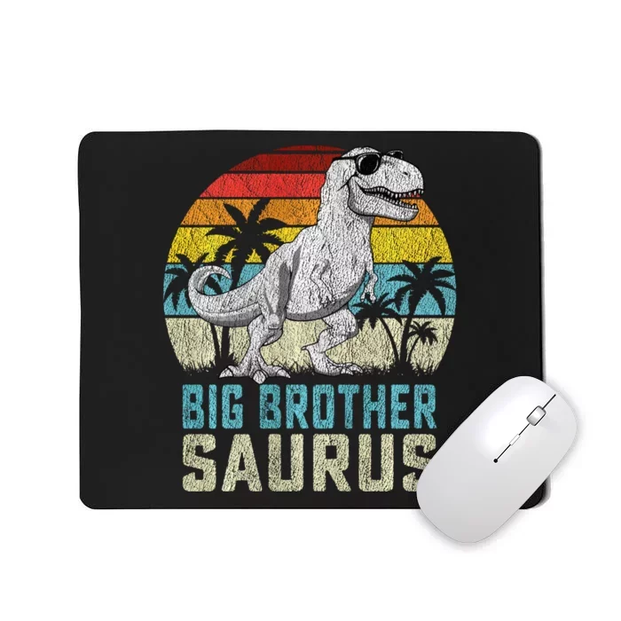 Big Brothersaurus T Rex Dinosaur Big Brother Saurus Family Long Sleeve Mousepad