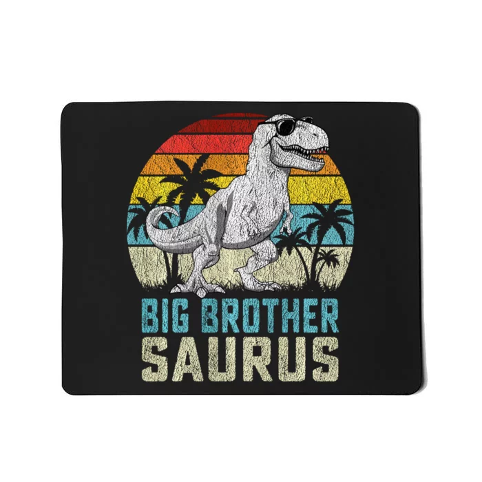 Big Brothersaurus T Rex Dinosaur Big Brother Saurus Family Long Sleeve Mousepad