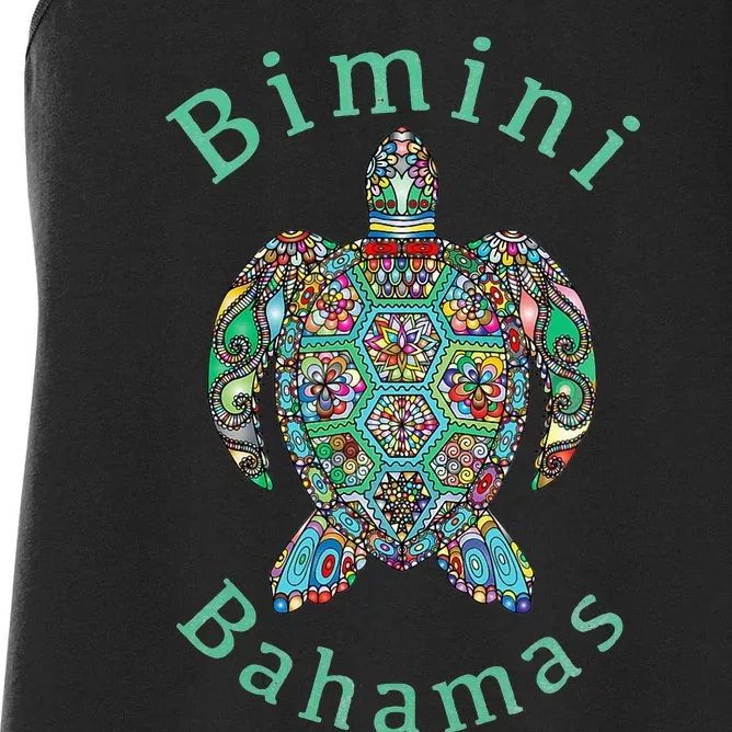 Bimini, Bahamas Tribal Turtle Gift Women's Racerback Tank