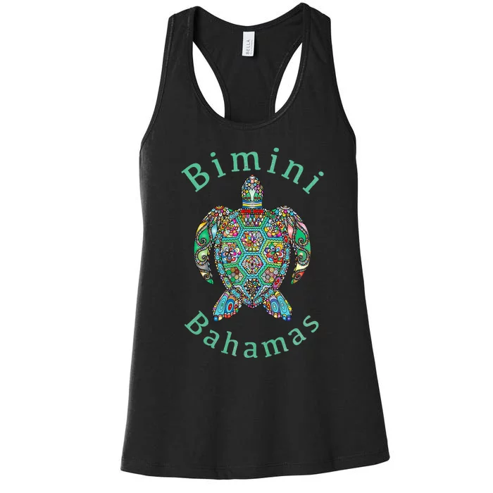 Bimini, Bahamas Tribal Turtle Gift Women's Racerback Tank