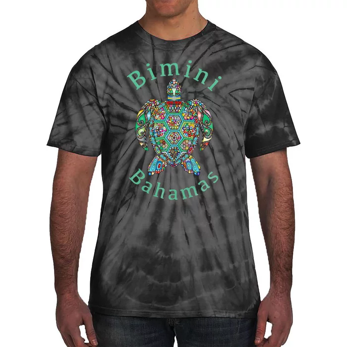 Bimini, Bahamas Tribal Turtle Gift Tie-Dye T-Shirt