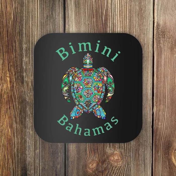 Bimini Bahamas Tribal Turtle Gift Coaster