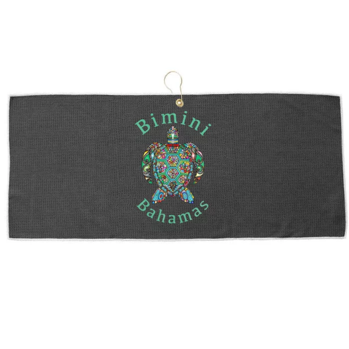 Bimini Bahamas Tribal Turtle Gift Large Microfiber Waffle Golf Towel