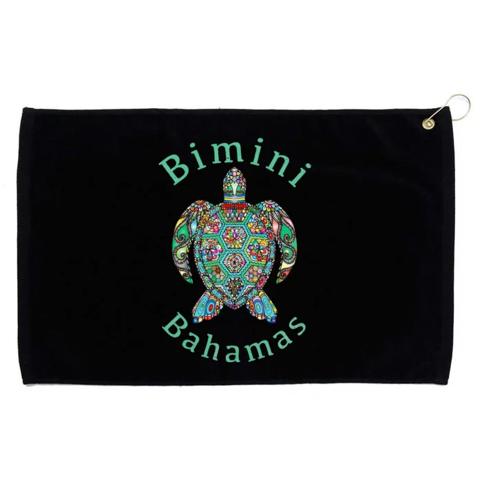 Bimini Bahamas Tribal Turtle Gift Grommeted Golf Towel