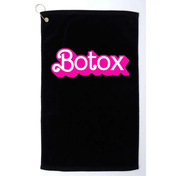 Botox Barb Trending But First Cute Fun Pink Botox Barb Platinum Collection Golf Towel