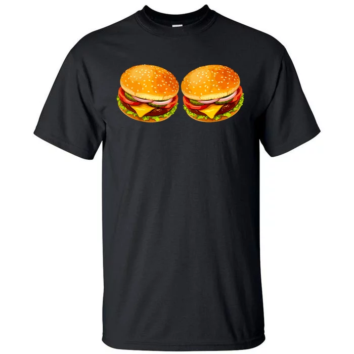 Big Boobs Two Big Hamburger Titty Boobie Tall T-Shirt