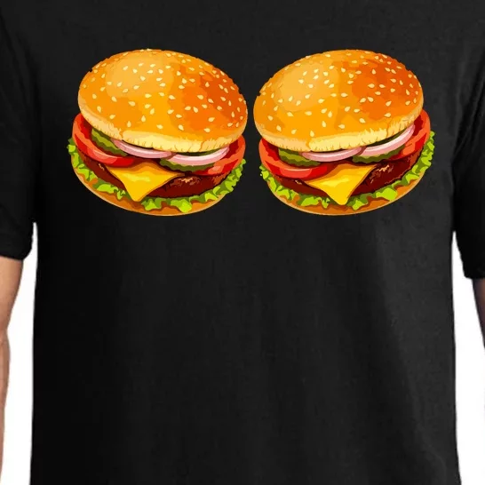 Big Boobs Two Big Hamburger Titty Boobie Pajama Set