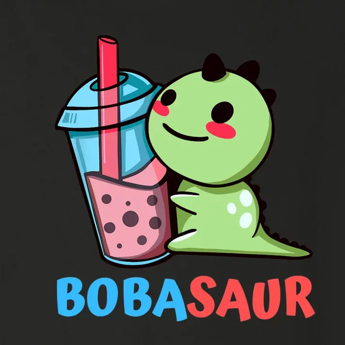 Bobasaur Bubble Tea Boba Dinosaur Kawaii Cute Dino Pun Toddler Long Sleeve Shirt