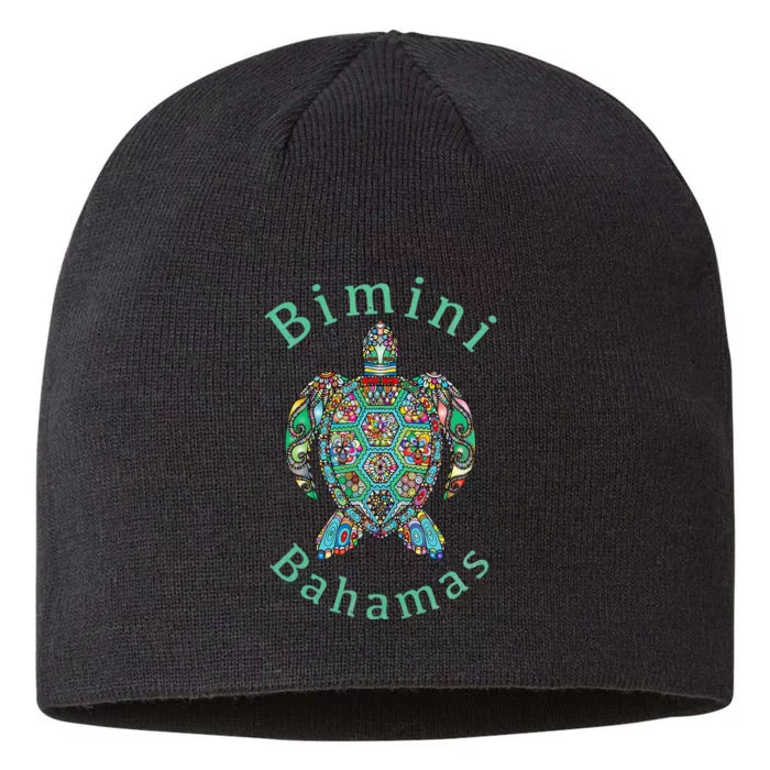 Bimini Bahamas Tribal Turtle Gift 8 1/2in Sustainable Knit Beanie