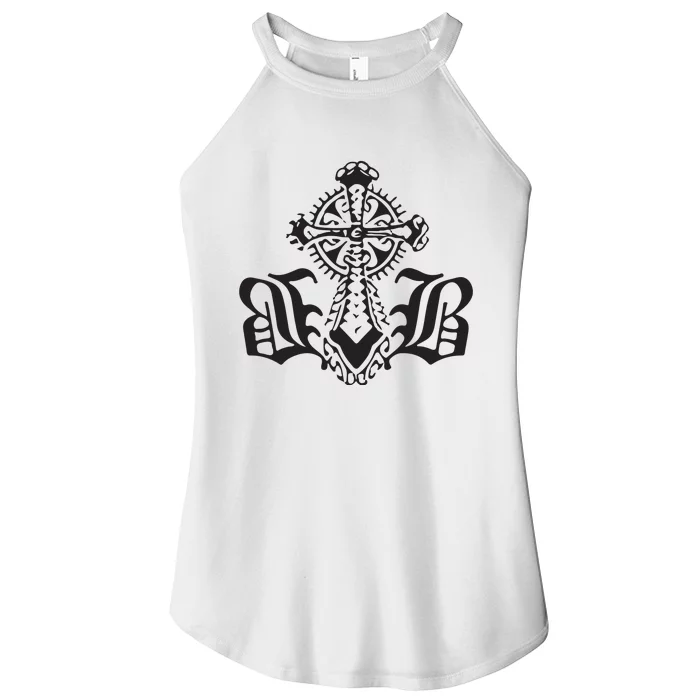 Bournedrip Bb Tribal Cross Women’s Perfect Tri Rocker Tank