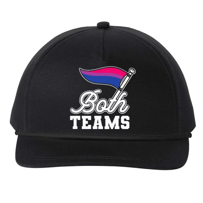 Bisexual Both Teams Quote Bi Flag Love & Pride Lgbtq Snapback Five-Panel Rope Hat