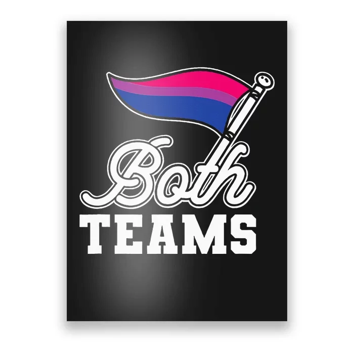 Bisexual Both Teams Quote Bi Flag Love & Pride Lgbtq Poster