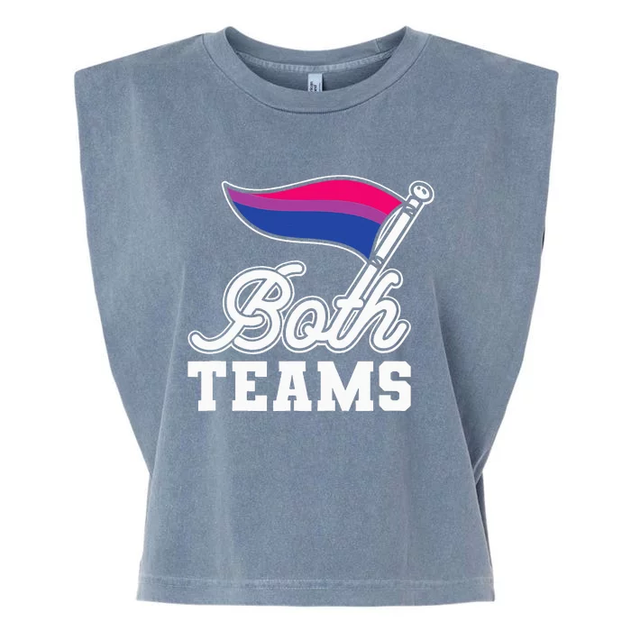 Bisexual Both Teams Quote Bi Flag Love & Pride Lgbtq Garment-Dyed Women's Muscle Tee