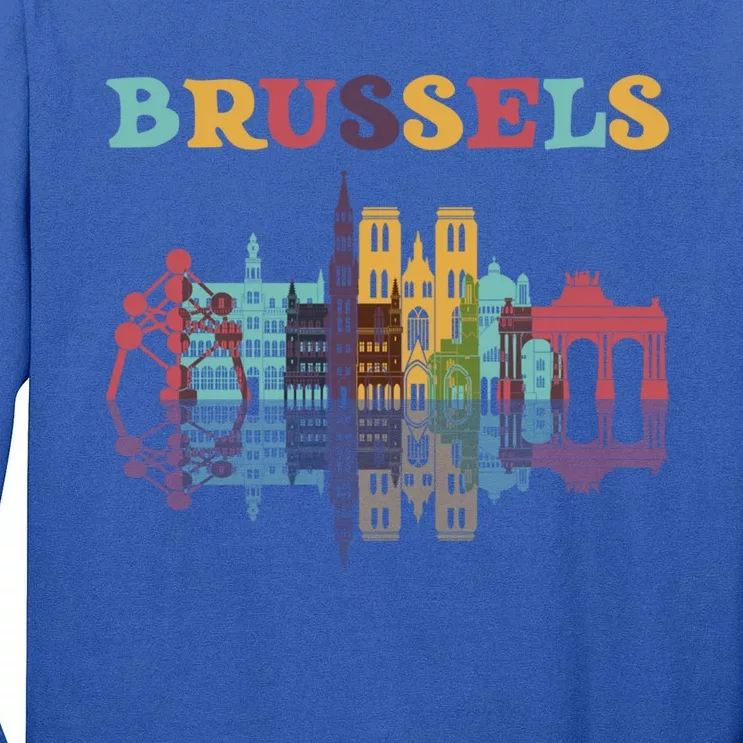 Belgium Brussels Travel Family Vacation Europian Trip Gift Great Gift Tall Long Sleeve T-Shirt