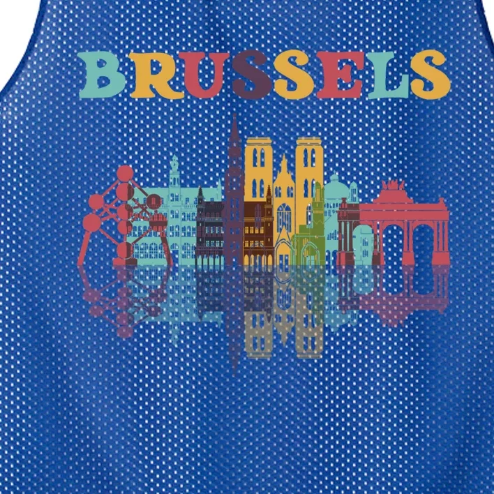 Belgium Brussels Travel Family Vacation Europian Trip Gift Great Gift Mesh Reversible Basketball Jersey Tank