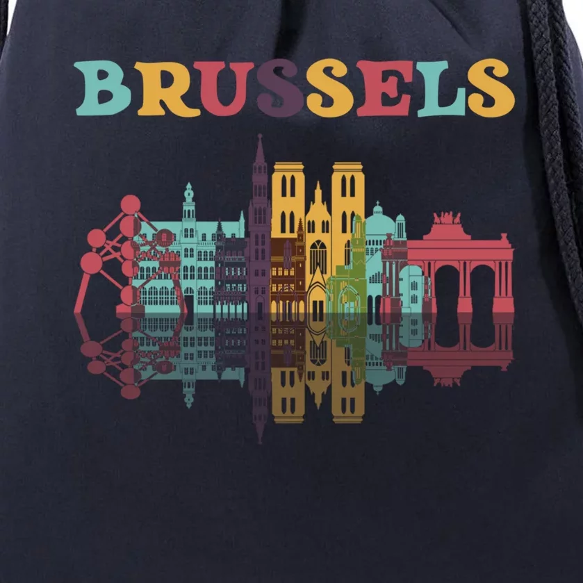 Belgium Brussels Travel Family Vacation Europian Trip Gift Great Gift Drawstring Bag