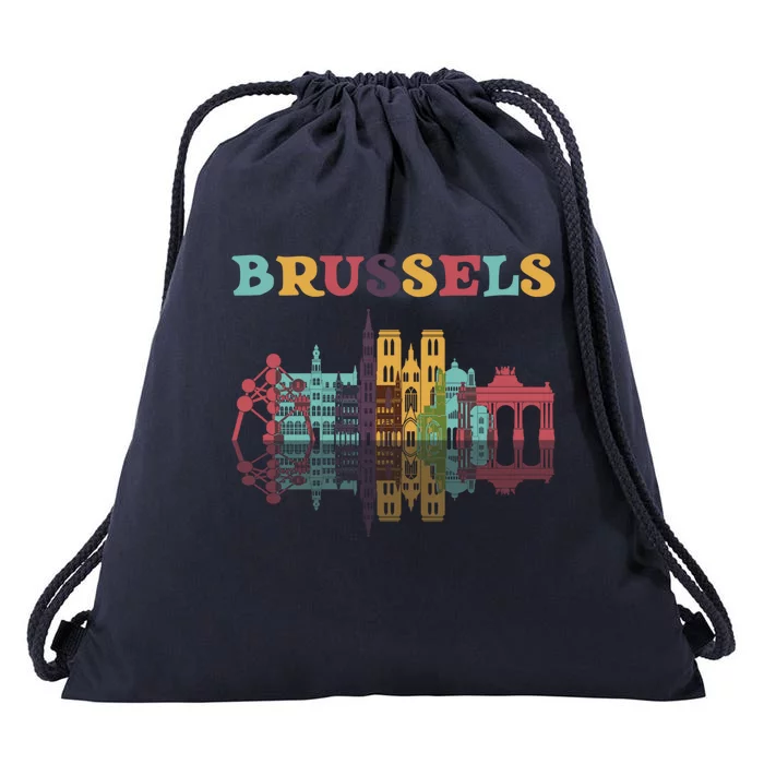 Belgium Brussels Travel Family Vacation Europian Trip Gift Great Gift Drawstring Bag