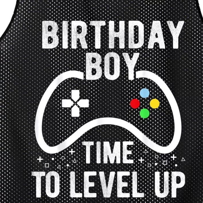 Birthday Boy Time To Level Up Video Game Birthday Gift Mesh Reversible Basketball Jersey Tank