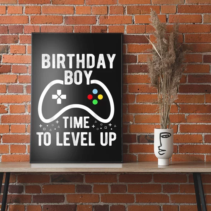 Birthday Boy Time To Level Up Video Game Birthday Gift Poster