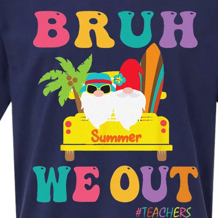 Bye Bruh Teachers Happy Last Day Of School Summer Funny Sueded Cloud Jersey T-Shirt