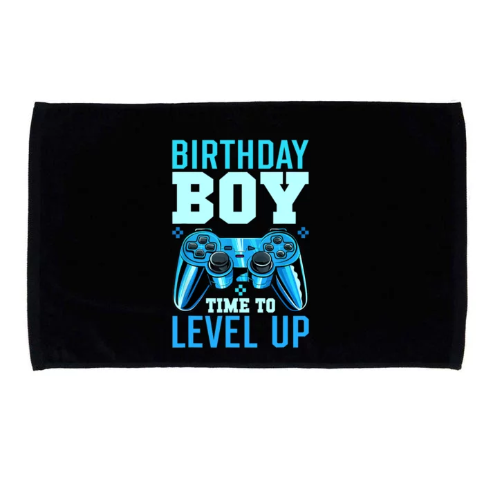 Birthday Boy Time To Level Up Matching Video Gamer Birthday Microfiber Hand Towel