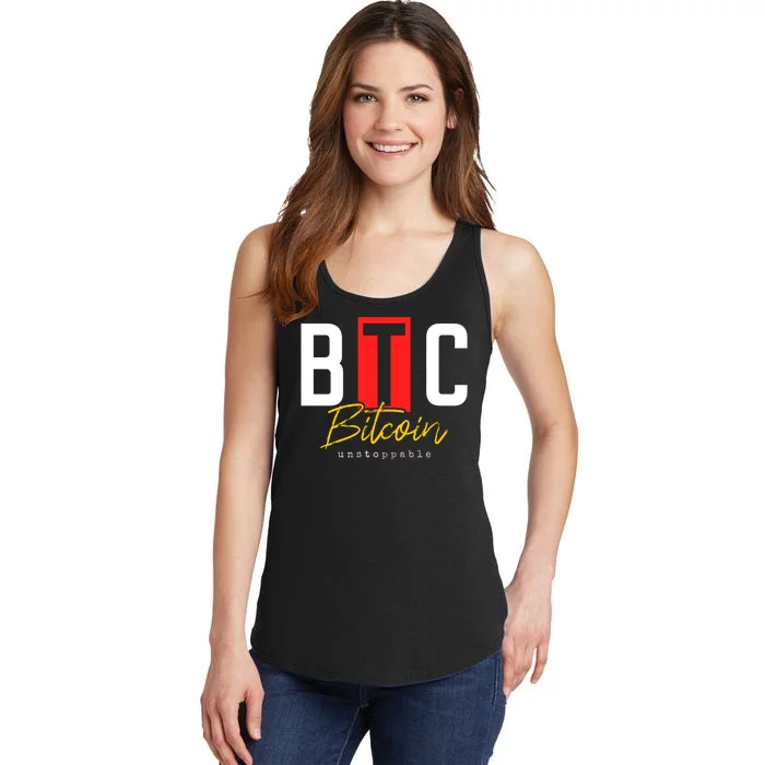 Btc Bitcoin Unstoppable Ladies Essential Tank