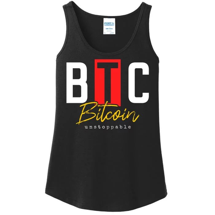 Btc Bitcoin Unstoppable Ladies Essential Tank