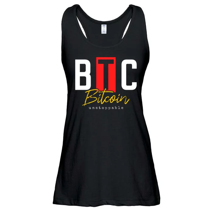 Btc Bitcoin Unstoppable Ladies Essential Flowy Tank