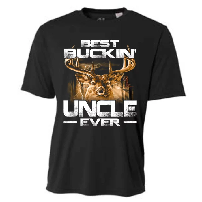 Best Buckin Uncle Ever Deer Hunting Bucking Father Gift Cooling Performance Crew T-Shirt