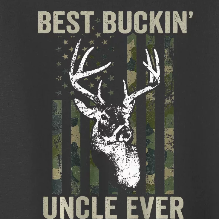 Best Buckin Uncle Ever Whitetail Buck Deer USA ON BACK Toddler T-Shirt