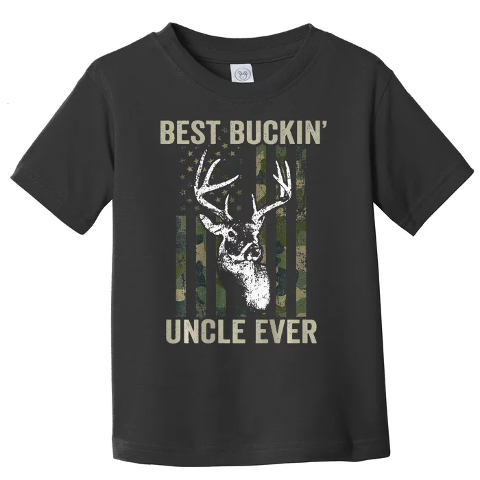 Best Buckin Uncle Ever Whitetail Buck Deer USA ON BACK Toddler T-Shirt