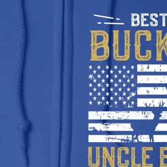 Best Buckin Uncle Ever Funny Gift Deer Hunter Cool Hunting Cute Gift Full Zip Hoodie