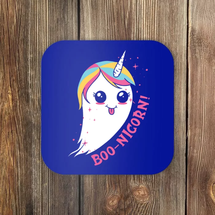 Boonicorn BooNicorn Unicorn Ghost Funny Cute Halloween Boo! Gift Coaster