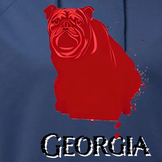 Bulldog/Georgia Performance Fleece Hoodie