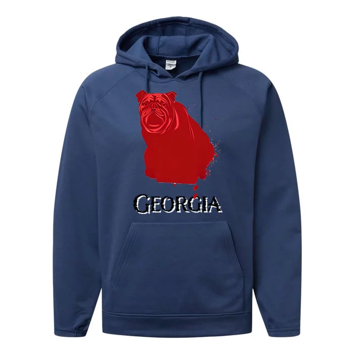 Bulldog/Georgia Performance Fleece Hoodie