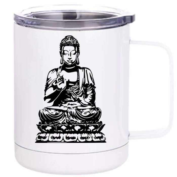 Buddha Front & Back 12oz Stainless Steel Tumbler Cup